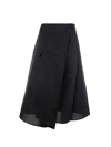 Woolrich High-waisted A-line Skirt In Black