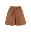 Woolrich Paperbag-waist Drawstring Shorts In Rusty Brown