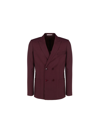 Valentino Double-breast Jacket In Bordeaux