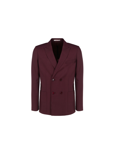 Valentino Double-breast Jacket In Purple