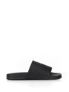 Bottega Veneta Carpet Embossed Rubber Slides In Black