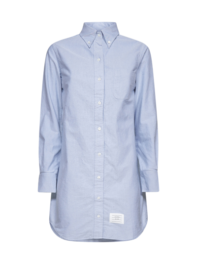 Thom Browne Dress In Light Blue