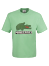 Lacoste X Minecraft Logo Cotton T-shirt In Acqua Green