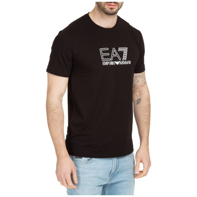 Ea7 Cotton T-shirt With Logo In Black