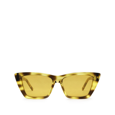 Saint Laurent Sl 276 Havana Sunglasses In Havana Yellow Yellow