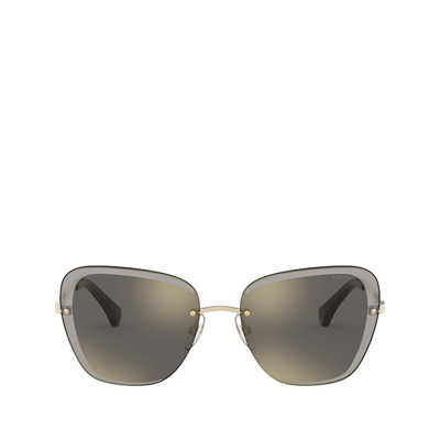 Ralph Ra4129 Shiny Pale Gold Female Sunglasses In Mirror Gold