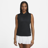 Nike Women's Dri-fit Victory Sleeveless Golf Polo In Black