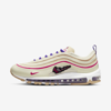 Nike Air Max 97 Se Next Sneakers In Sesame/electro Purple-white In Brown