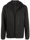 Moncler Sattouf Logo-print Shell Hooded Jacket In Black