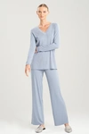 Natori Feathers Essentials Soft Pajamas Set In Windy Blue