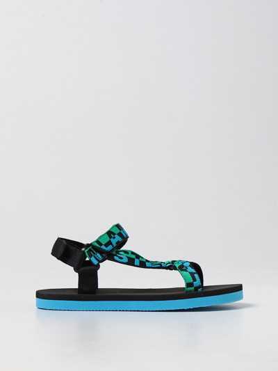 Stella Mccartney Kids' Multicolor Sandals For Boy With Logo In Black