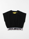 OFF-WHITE CROPPED TOP WITH LOGO,359322002