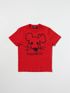 Dsquared2 Junior Kids' T-shirt With Mouse Print In Red