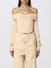 Gcds Couture Jersey Top In Nude