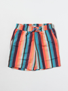 Paul Smith Junior Teen Striped Drawstring Swim Shorts In Multicolor