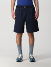 Kenzo Elasticized Regular Fit Belt Shorts In Blue