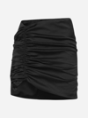 NINEMINUTES THE CURLING STRETCH SATIN MINISKIRT