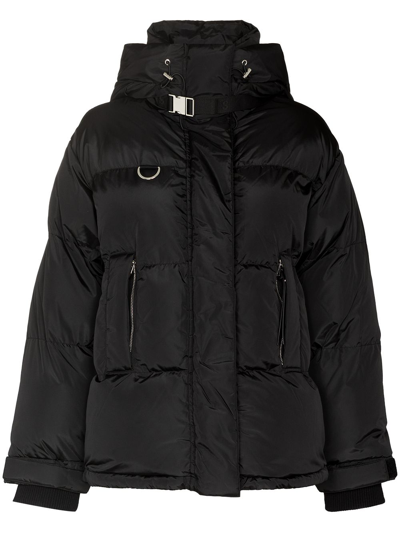 Shoreditch Ski Club Willow Padded Regular-fit Recycled-polyamide Jacket In Black