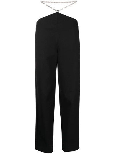 Dion Lee Chain Link-detail Trousers In Black
