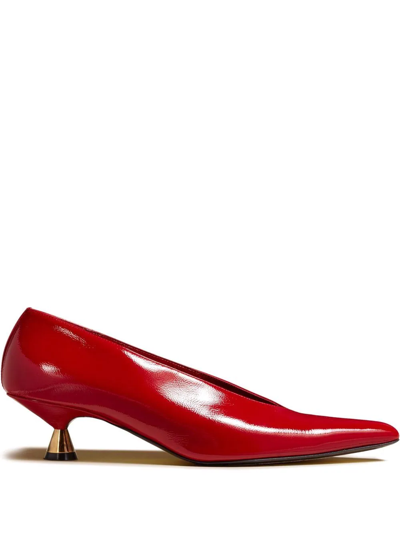 Khaite Vandam 50mm Pointed-toe Pumps In Rot ModeSens