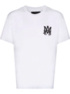 Amiri White Crewneck T-shirt With Logo Print On The Front And Logo Lettering On The Rear In Cotton Man In Weiss