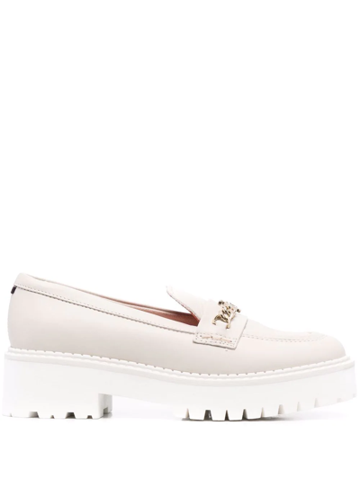 Tommy Hilfiger Horsebit-detail Chunky Loafers In Nude