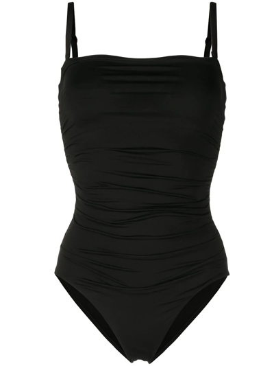 Bondi Born Raya Ruched Swimsuit In Black