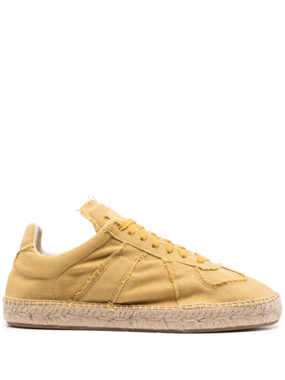 Maison Margiela Jute Espadrille-sole Sneakers In Gelb