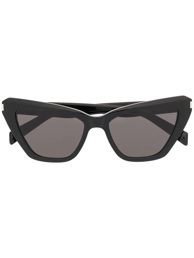 Saint Laurent Tinted Cat-eye Frame Sunglasses In Black