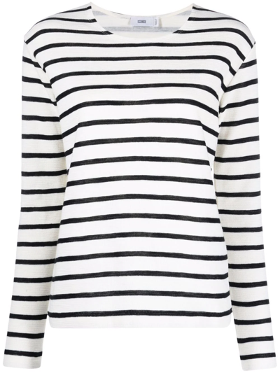 Closed Striped Long-sleeved T-shirt In Neutrals