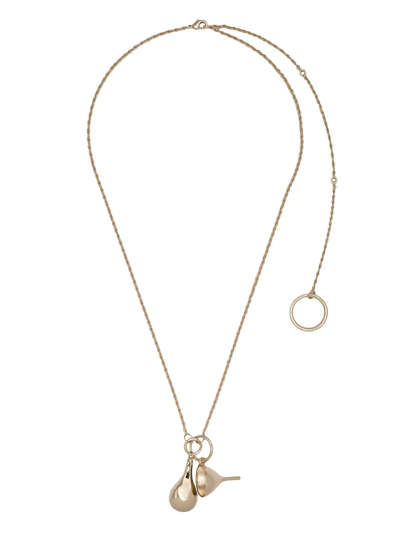 Lemaire Perfume Bottle Pendant Necklace In Gold