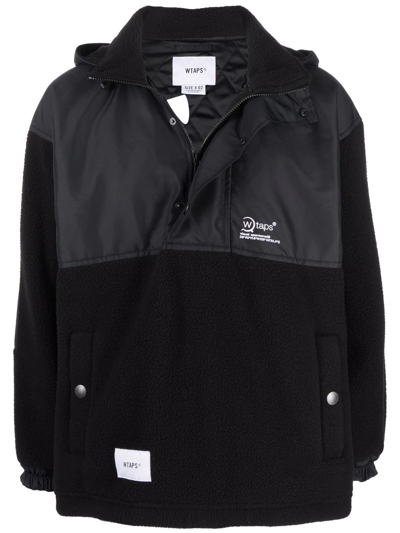 Wtaps Fleece Eaves Jacket In Black