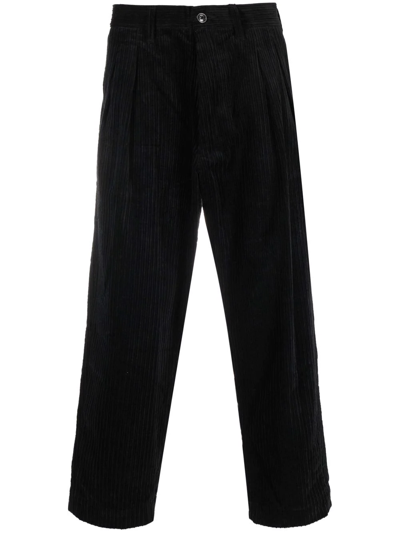 Wtaps Cropped Corduroy Trousers In Black