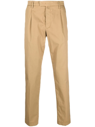 Briglia 1949 Inverted Pleat Straight-leg Trousers In Nude