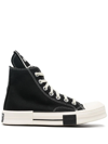 Rick Owens Drkshdw X Converse Drkstar High Top Sneakers - Unisex - Cotton/rubber In Schwarz