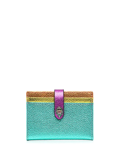 Kurt Geiger Multi-card Metallic-leather Holder In Mehrfarbig