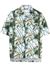 Just Don Tree-branch Print Shirt In Blau