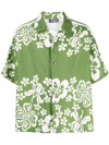 Just Don Hawaiian-print Shirt In Green