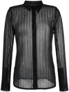 Sapio Embroidered Fabric Shirt - Atterley In Black