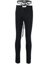Giuseppe Di Morabito Crossover-strap High-waisted Leggings In Black