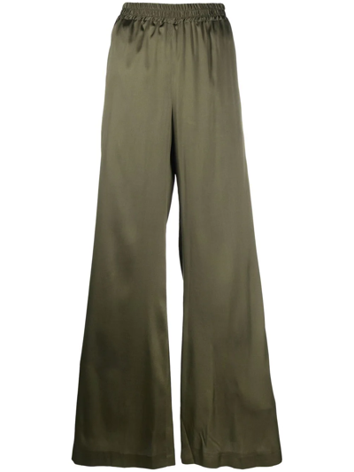 Gianluca Capannolo Wide-leg Elasticated Trousers In Green