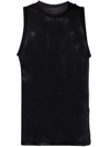 EMPORIO ARMANI LOGO-PATCH MESH TANK TOP