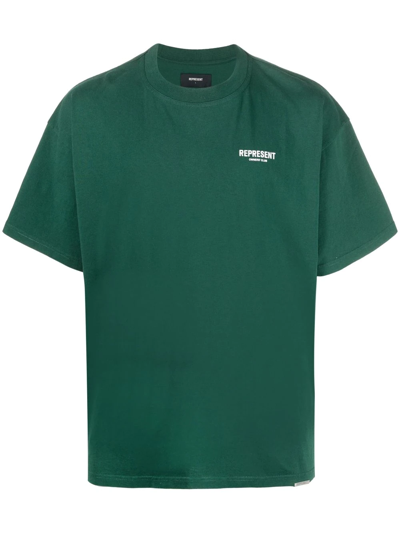 Represent Logo-print Short-sleeve T-shirt In Green