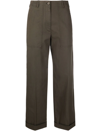 MONCLER STRAIGHT-LEG CROPPED CHINO TROUSERS