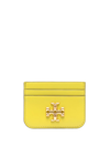 Tory Burch Eleanor Leather Card Case In Lemoncello