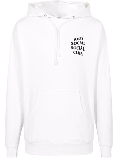 Anti Social Social Club Kkoch Long-sleeve Hoodie In White