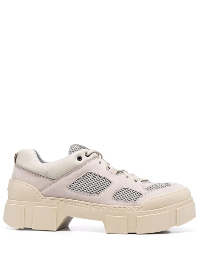 Vic Matie Chunky Lace-up Trainers In Nude