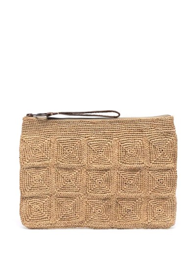 Ibeliv Tanala Woven Clutch In Nude