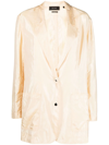 ISABEL MARANT CRINKLED METALLIC BLAZER