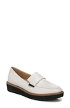 Naturalizer Adiline Platform Slip-on Loafers In Alabaster Leather